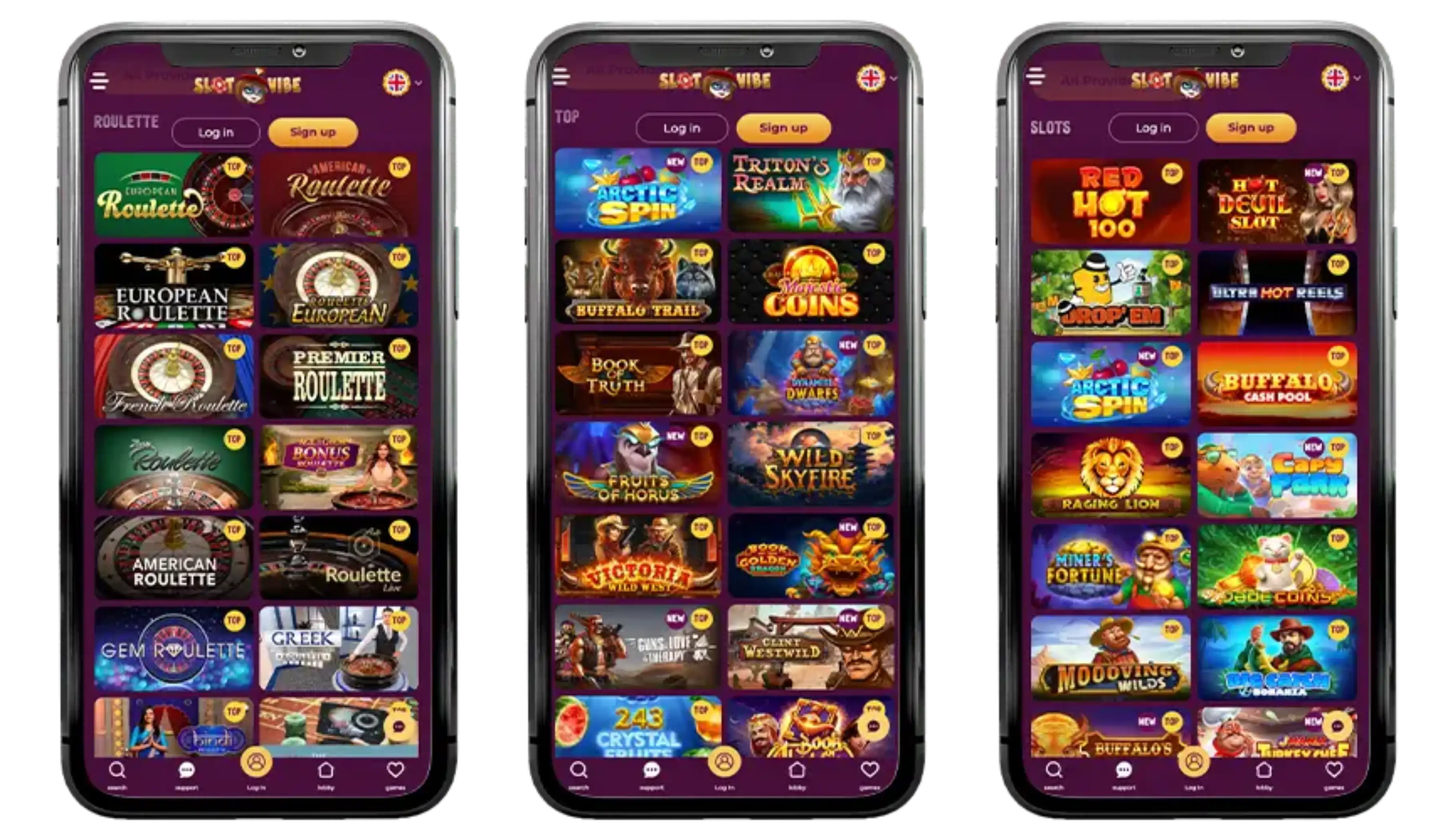 SlotVibe Casino App Screenshot